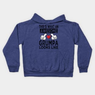 this is what an awesome grumpa looks like Kids Hoodie